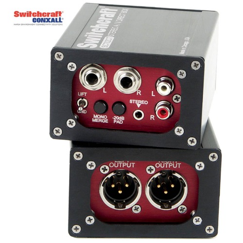 스위치크래프트 SC702CT 스테레오 다이렉트박스 Switchcraft SC-702CT Stereo A/V Direct Box 2채널 55,RCA 인풋,패시브다이렉트박스