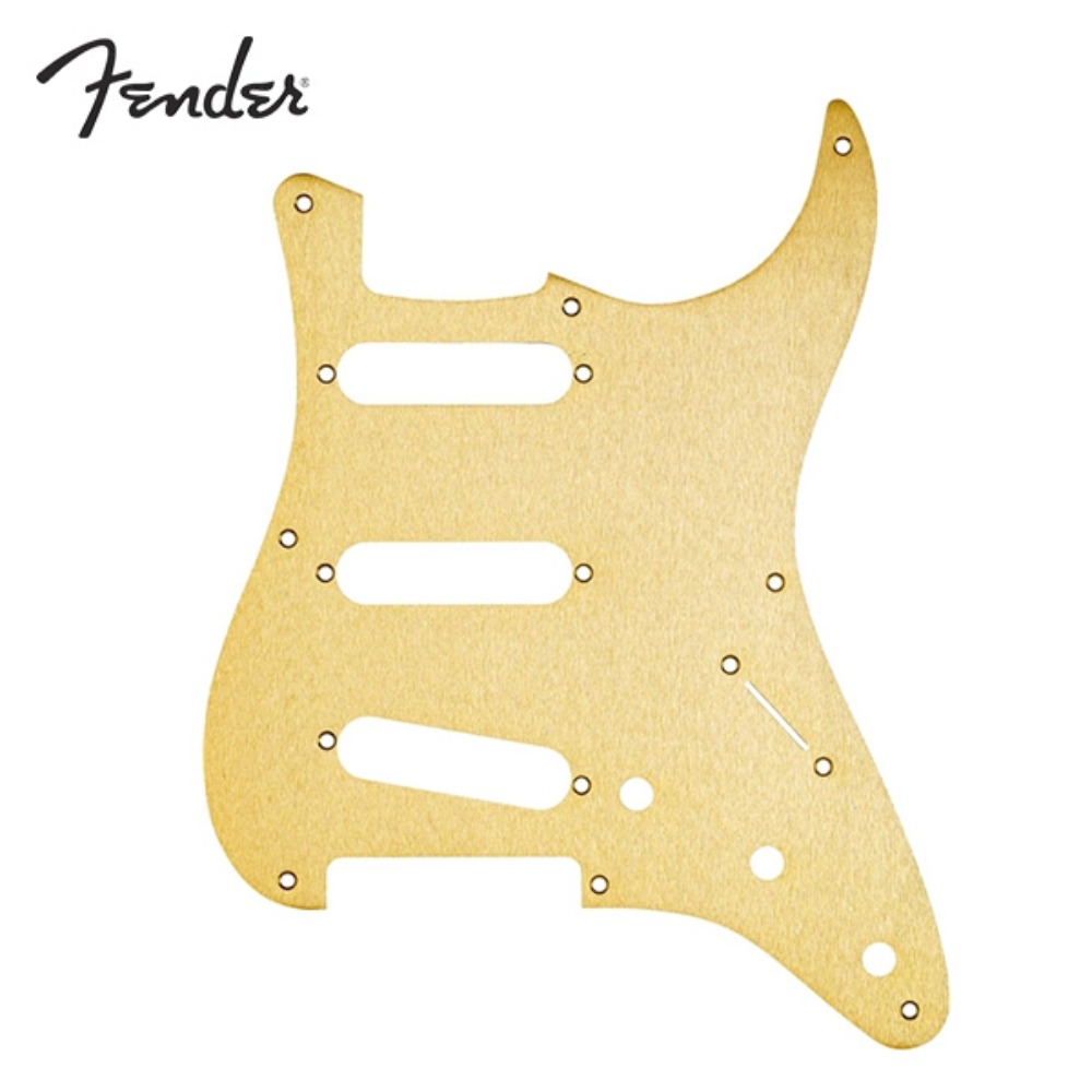 펜더 57스트라토캐스터 SSS픽가드 금색 8홀나사 Fender 8-HOLE &#039;50S VINTAGE-STYLE STRATOCASTER® S/S/S PICKGUARDS Gold 099-2143-000 0992143000