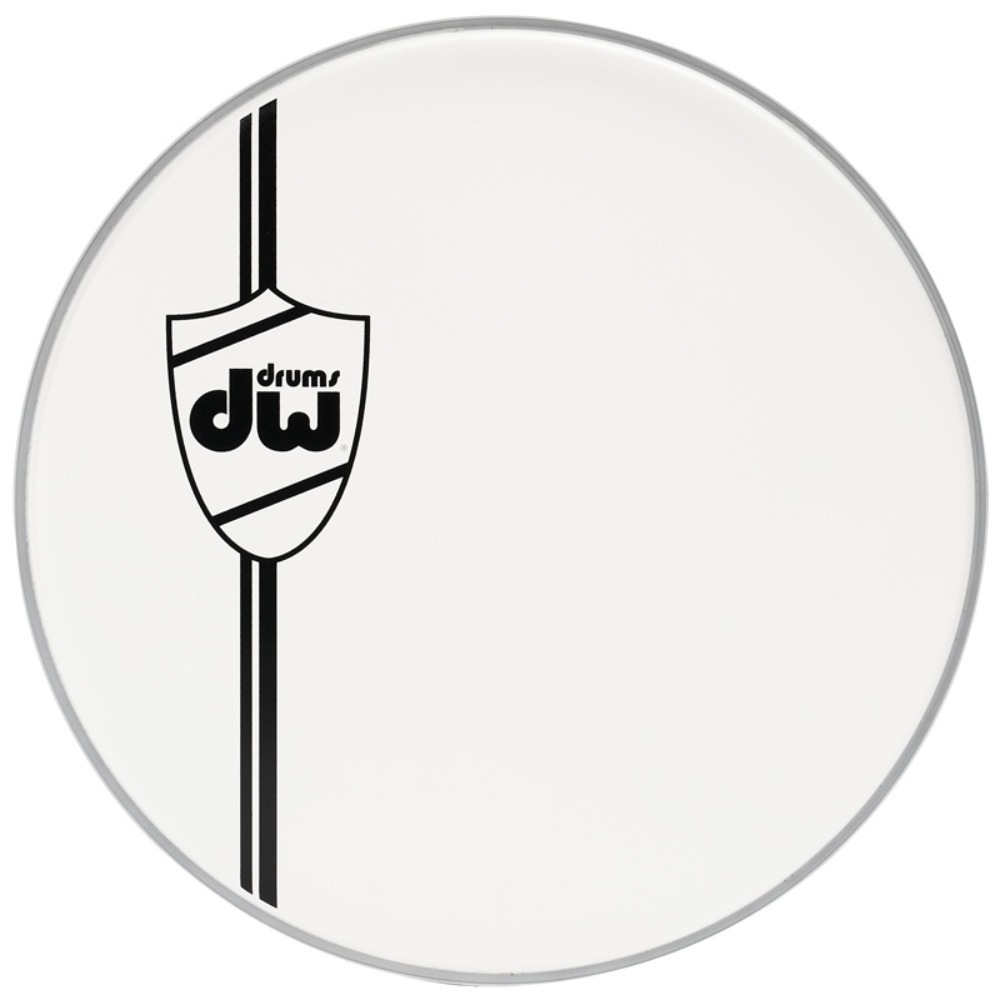 DW DRDHCW22KCL 베이스드럼 프론트헤드 22인치 흰색 코팅헤드 DWDRDHCW22KCL Classics Series Coated White Single Ply Non-Vented Shield Logo Bass Drum Heads 22&quot;