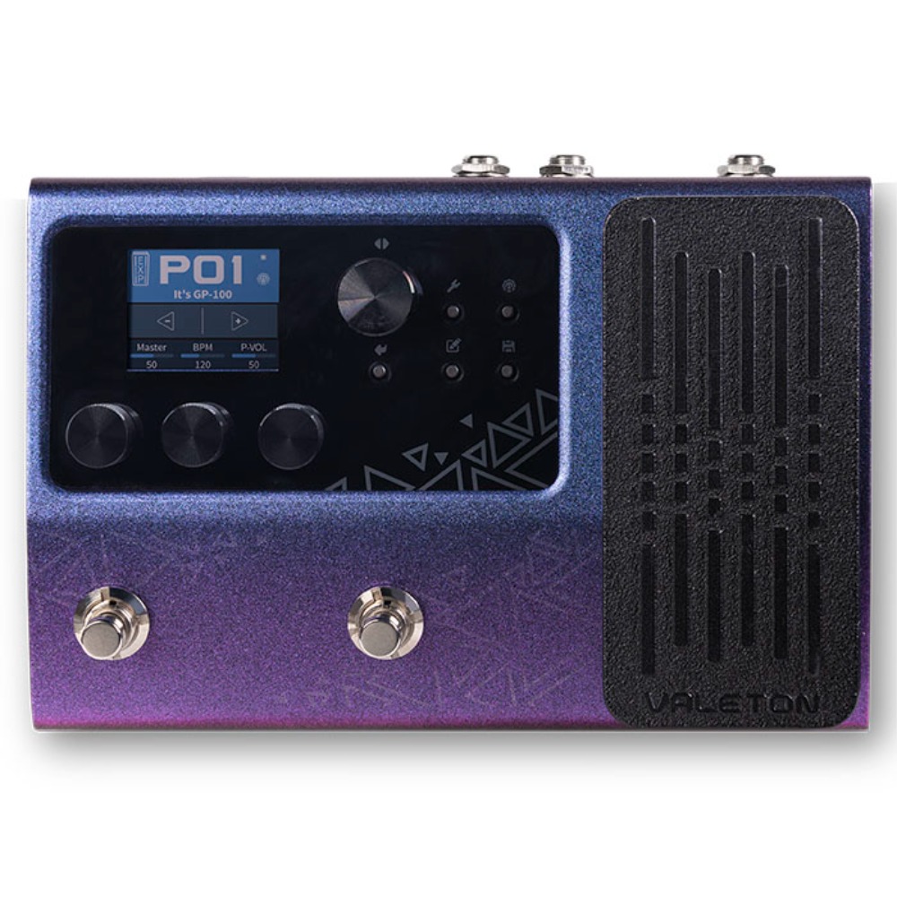 베일톤 GP100VT 기타 멀티이펙터 바이올렛 Valeton GP-100VT Guitar Multi Effects Processor Violet 아답터포함,정식수입품