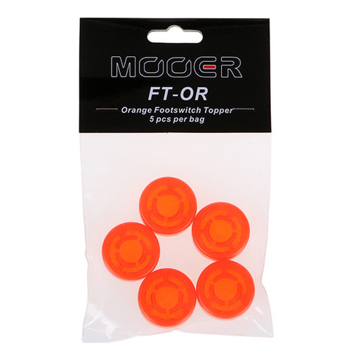 무어오디오 FTOR 이펙터 페달스위치 토퍼 5개 오렌지색 Mooeraudio FT-OR Footswitch Topper Orange (5) 페달버튼 높이를 높이는제품